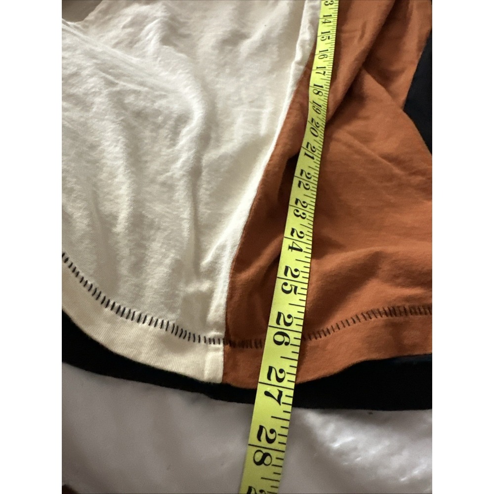 Men's XL Colorblock T-Shirt Tan Beige Black Crew Neck Fashion Nova Casual Tee - Picture 7 of 9